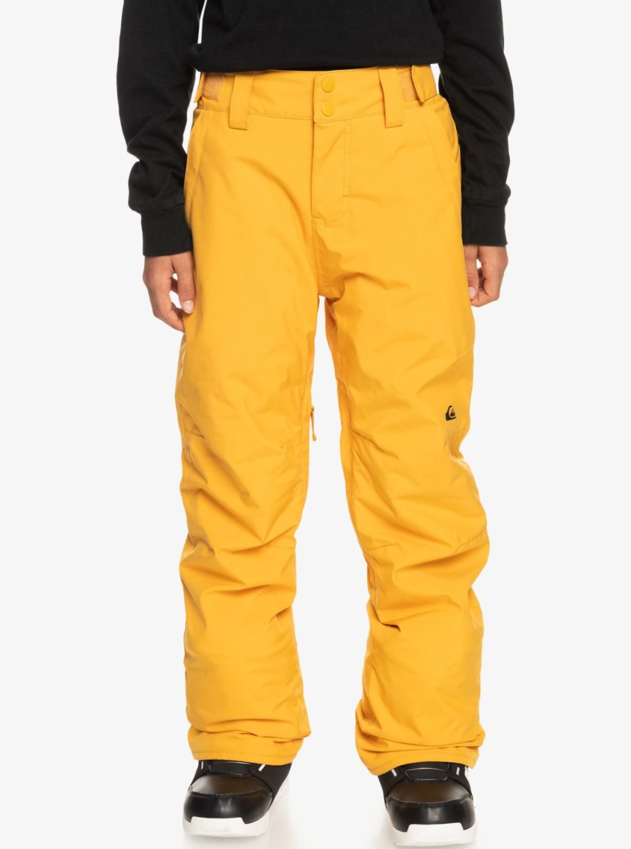 Garcon Quiksilver Accessoires | Estate – Pantalon De Snow Technique Pour Garcon 8-16 Ans Mineral Yellow