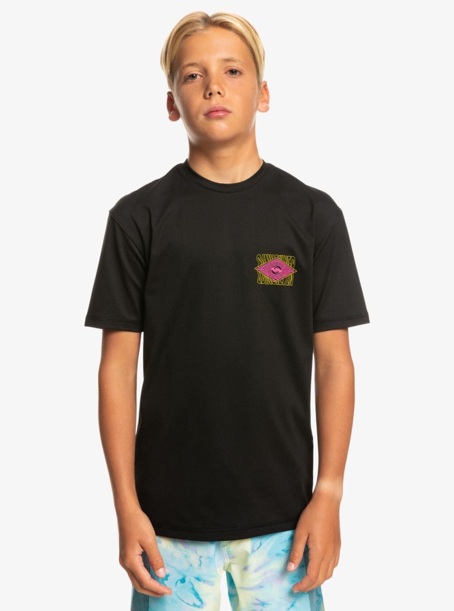 Garcon Quiksilver Lycras & Surf Tees | Radical Surf – Surf Tee Upf 50 Pour Garcon Black