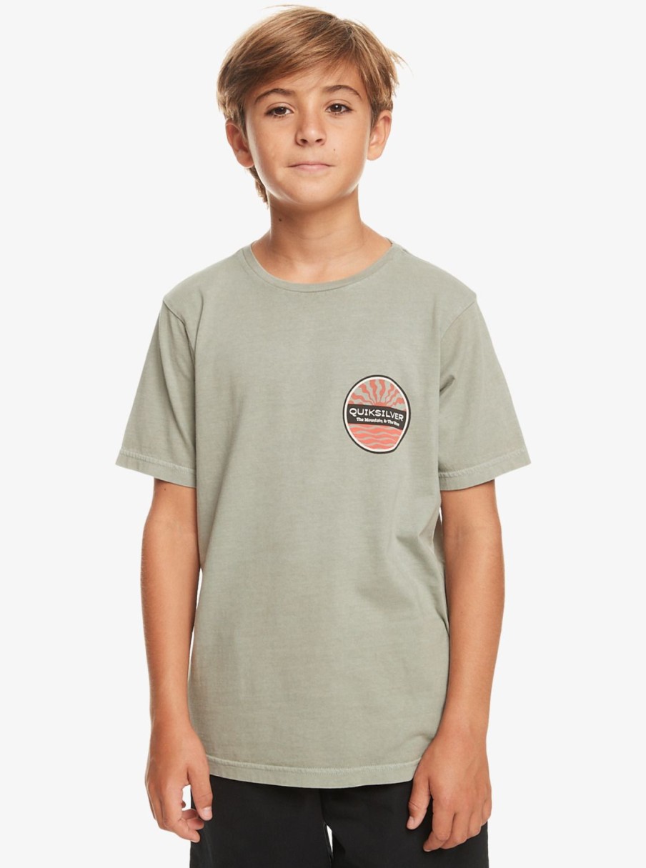 Garcon Quiksilver T-Shirts | Sea Brigade – T-Shirt Pour Garcon 8-16 Ans Iceberg Green