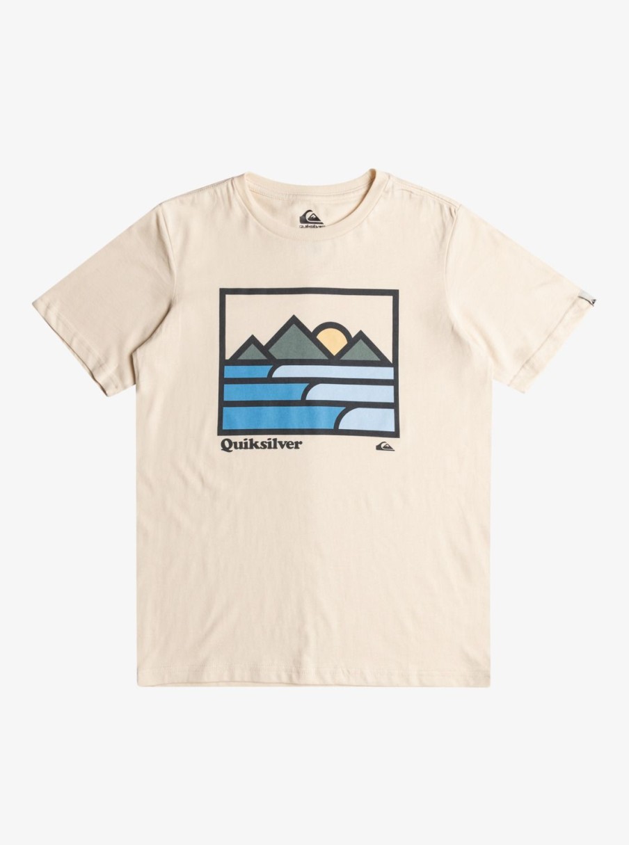 Garcon Quiksilver T-Shirts | Landscape Lines – T-Shirt Pour Garcon 8-16 Birch