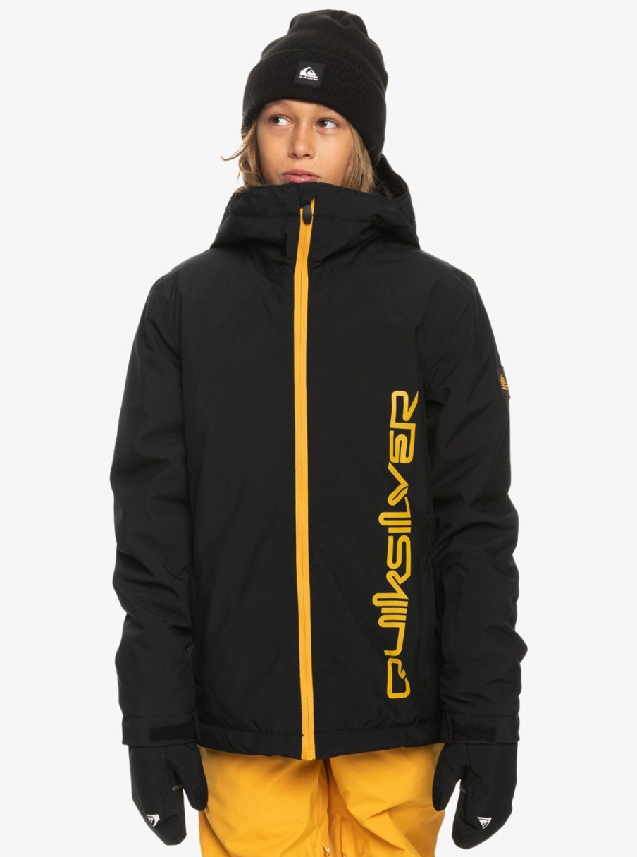 Garcon Quiksilver Accessoires | Morton – Veste De Snow Technique Pour Garcon True Black