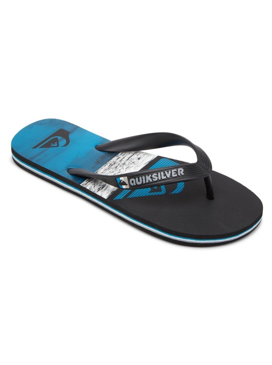 Garcon Quiksilver Tongs | Molokai Panel – Tongs Pour Garcon Black/Blue/Black