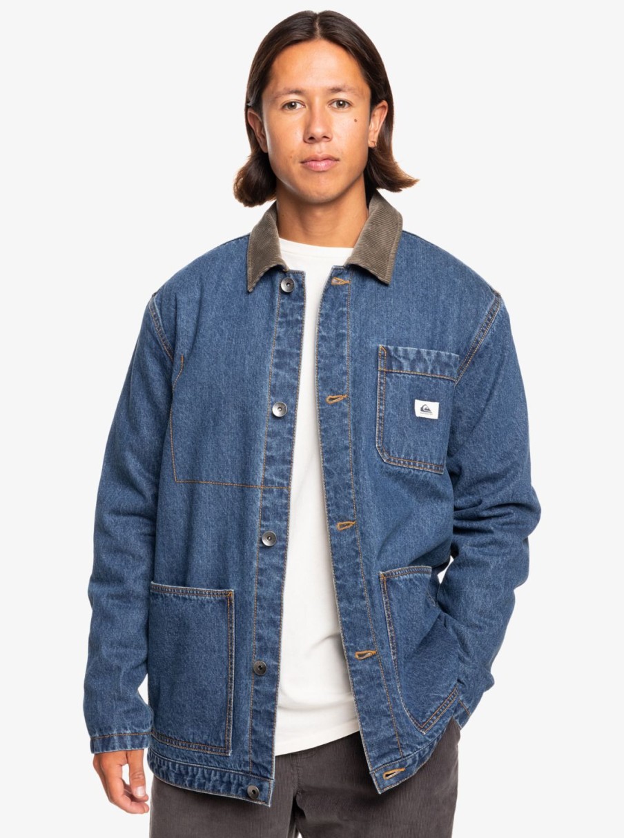 Homme Quiksilver Vestes & Manteaux | Achlean – Veste En Denim Pour Homme Medium Blue