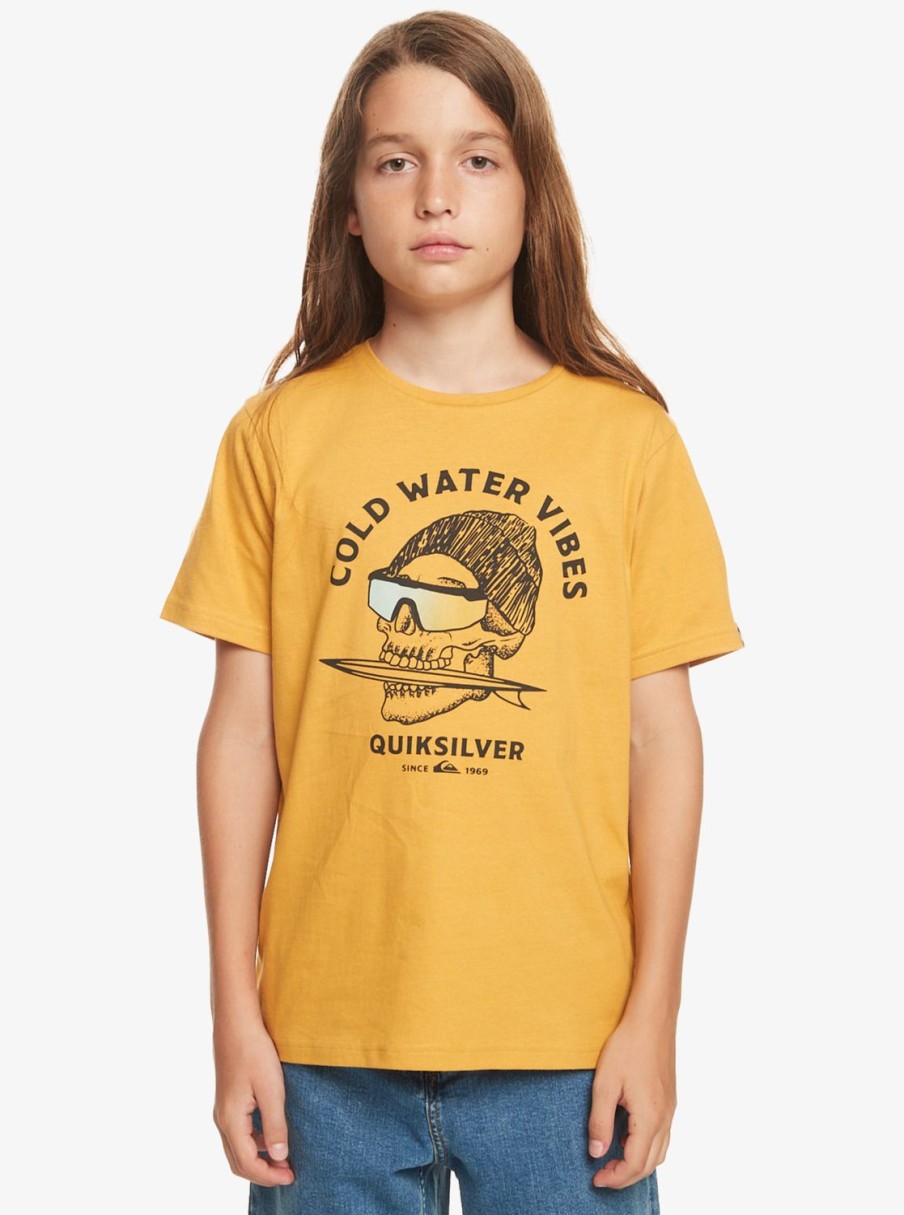 Garcon Quiksilver T-Shirts | Qs Skull – T-Shirt Pour Garcon 8-16 Mustard