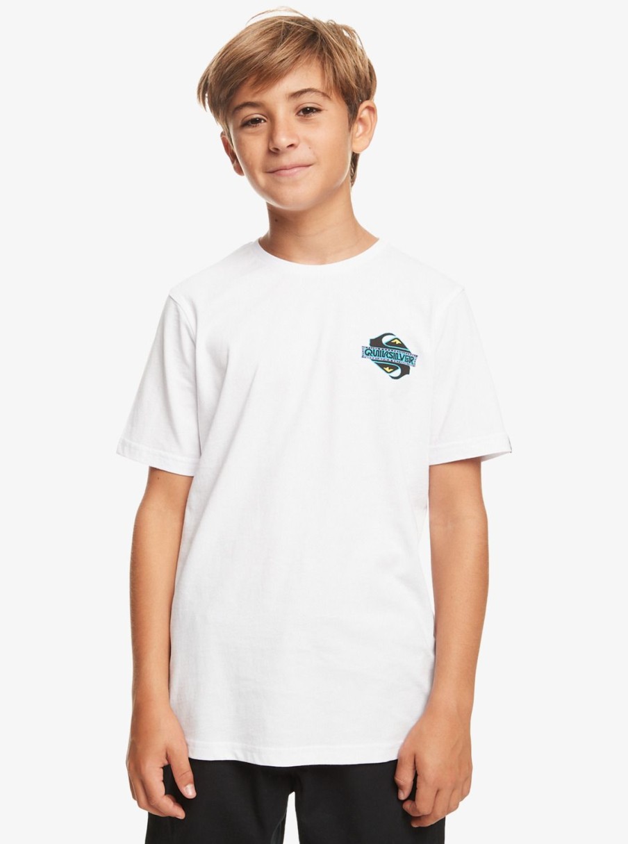 Garcon Quiksilver T-Shirts | Rising Water – T-Shirt Pour Garcon 8-16 White