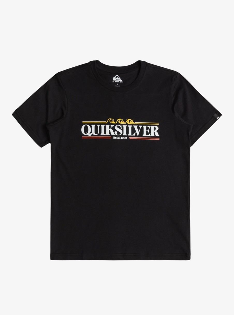 Garcon Quiksilver T-Shirts | Gradient Line – T-Shirt Pour Garcon 8-16 Black