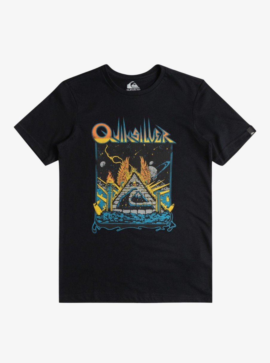 Garcon Quiksilver T-Shirts | Qs Rockin – T-Shirt Pour Garcon 8-16 Black