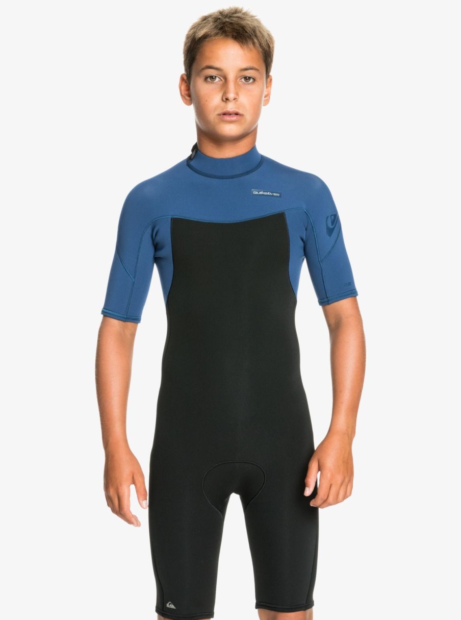 Garcon Quiksilver Combinaisons De Surf | 2/2Mm Everyday Sessions – Springsuit Back Zip Pour Garcon Black/Insignia