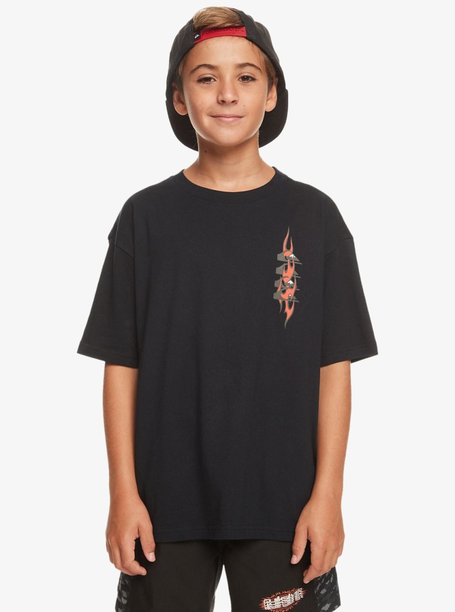 Garcon Quiksilver T-Shirts | Radical Times – T-Shirt Pour Garcon 10-16 Black