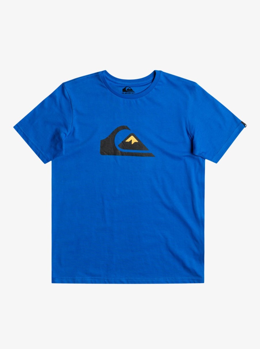 Garcon Quiksilver T-Shirts | Comp Logo – T-Shirt Pour Garcon Azure Blue