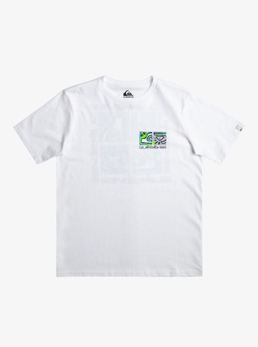 Garcon Quiksilver T-Shirts | Free Zone – T-Shirt Pour Garcon 8-16 Ans White