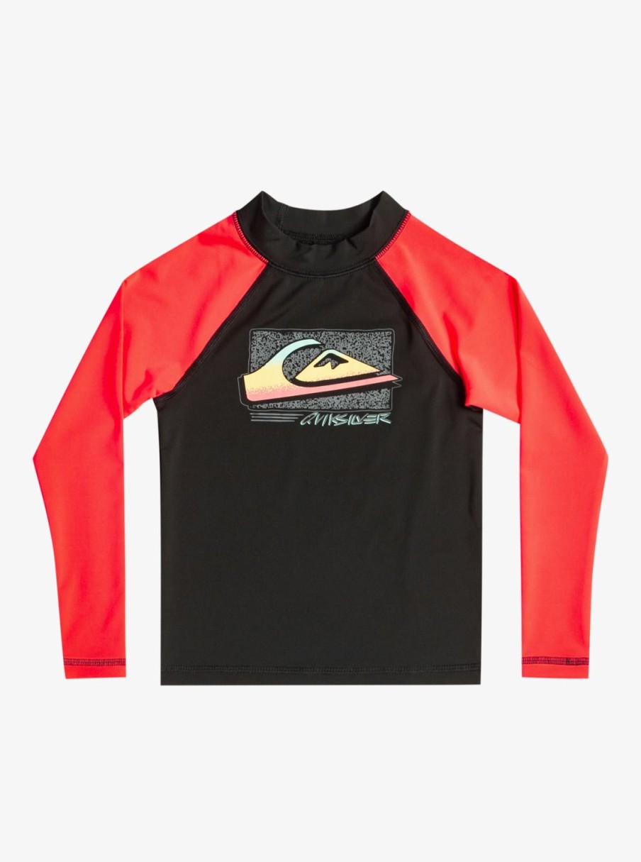 Garcon Quiksilver Lycras & Surf Tees | Next Gen – Lycra Manches Longues Upf 50 Pour Garcon 2-7 Fiery Coral