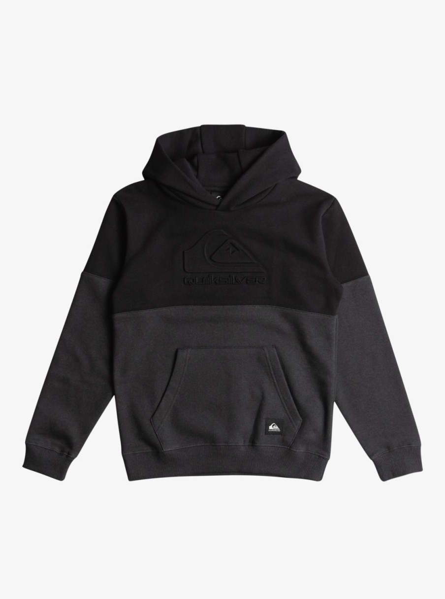 Garcon Quiksilver Sweats | Emboss Hood – Sweat A Capuche Pour Garcon 8-16 Black