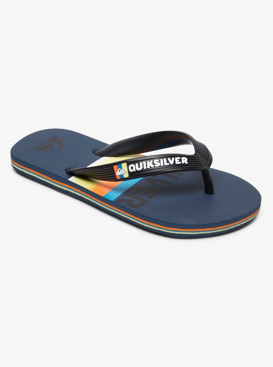 Garcon Quiksilver Tongs | Molokai Slab – Tongs Pour Garcon Black/Blue/Blue