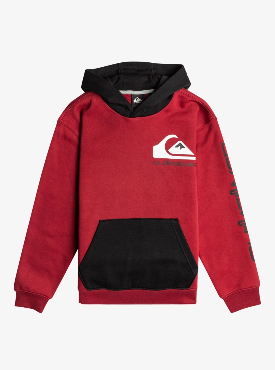 Garcon Quiksilver Sweats | Omni Logo – Sweat A Capuche Pour Garcon 10-16 Tibetan Red