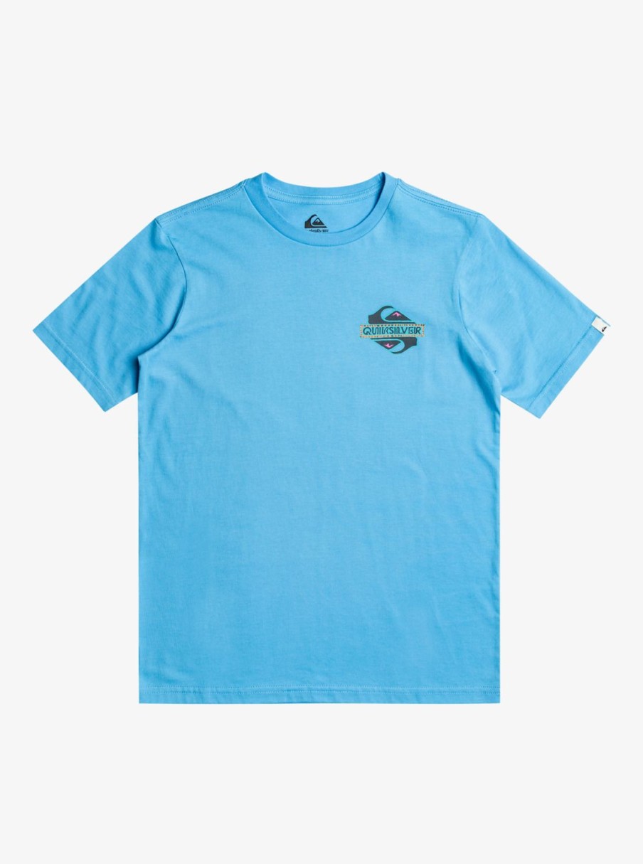 Garcon Quiksilver T-Shirts | Rising Water – T-Shirt Pour Garcon 8-16 Azure Blue